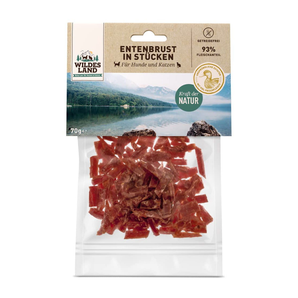 Wildes Land Katzen Snack Entenbrust 70g