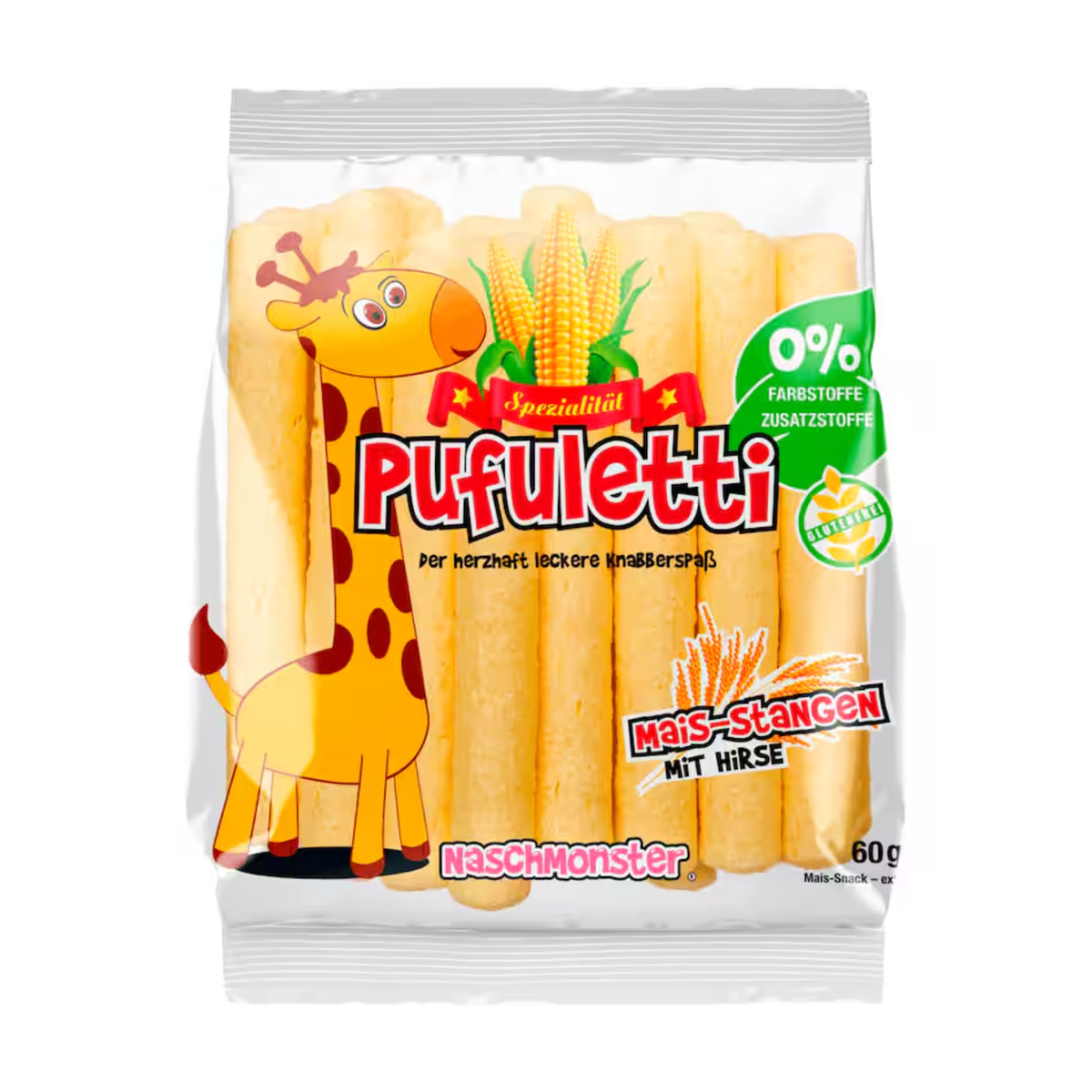 Pufuletti Maisstangen mit Hirse 60g