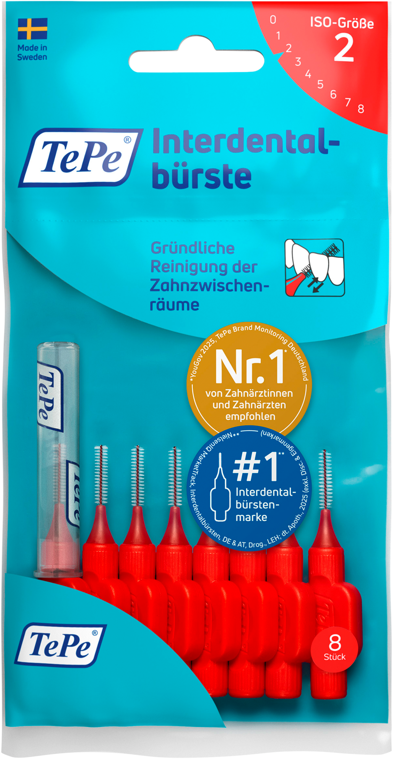 TePe Original Interdentalbrush 0,5mm rot 8ST