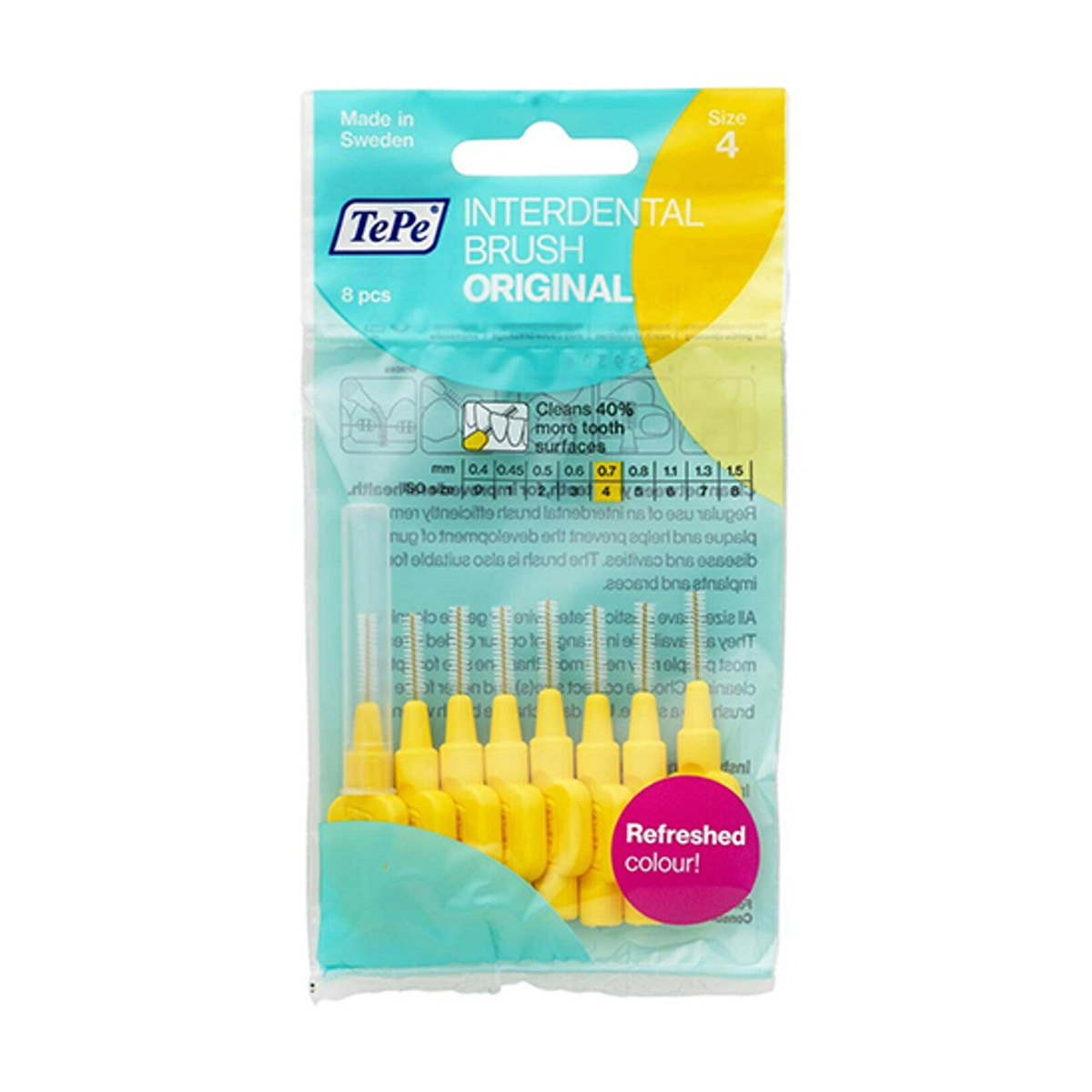 TePe Original Interdentalbrush 0,7mm gelb 8ST