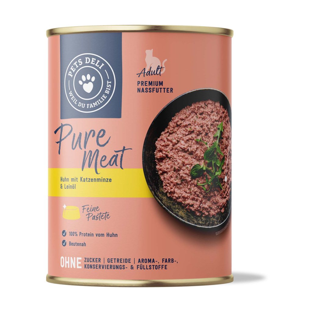 Pets Deli Huhn mit Katzenminze und Leinöl 85g