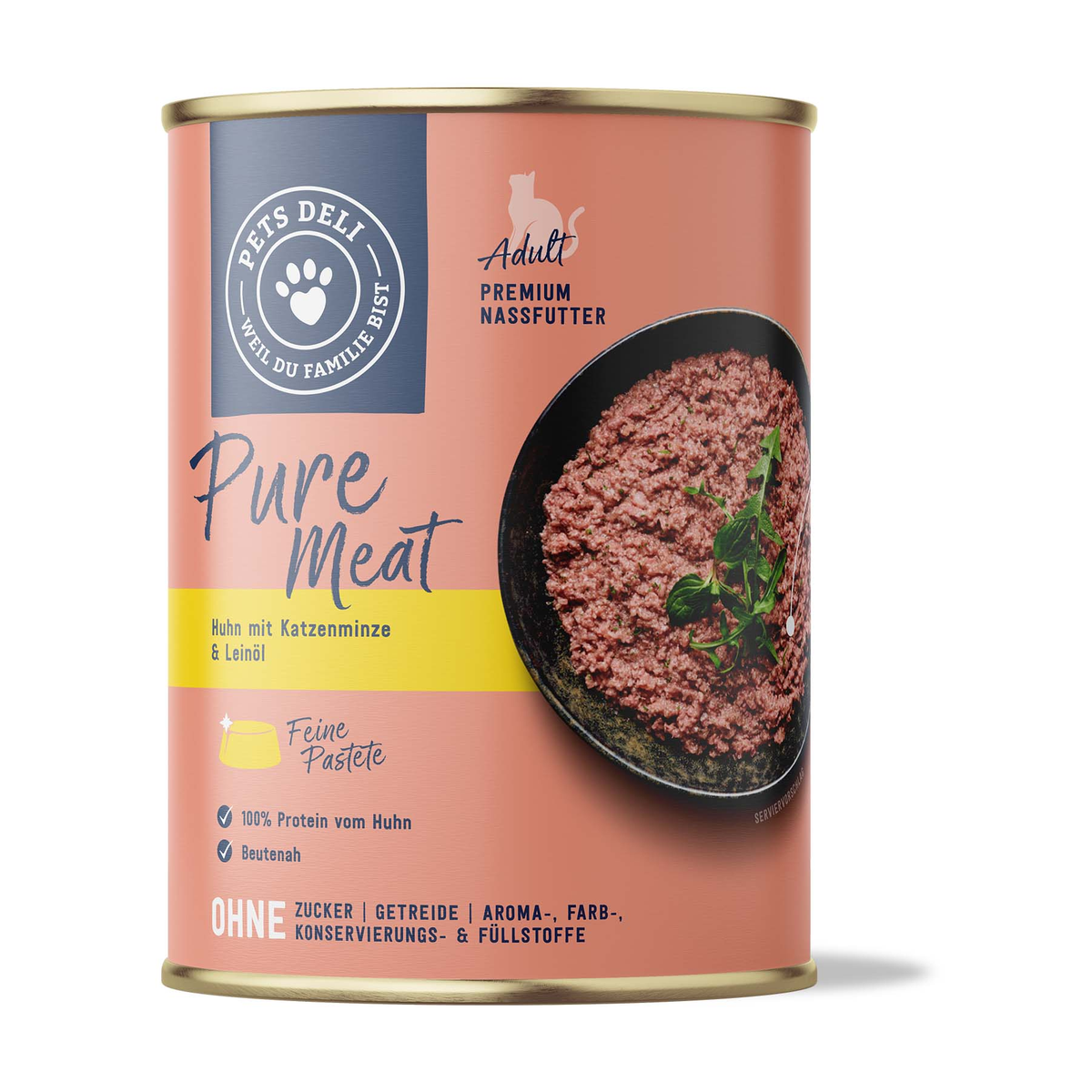 Pets Deli Huhn mit Katzenminze und Leinöl 85g