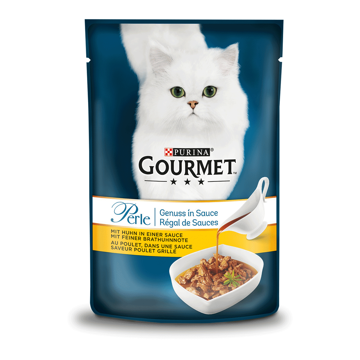 Gourmet Perle Genuss in Sauce mit Huhn 85g