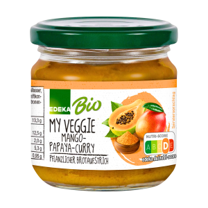 Bio EDEKA My Veggie Veganer Brotaufstrich Curry Mango Papaya 180g