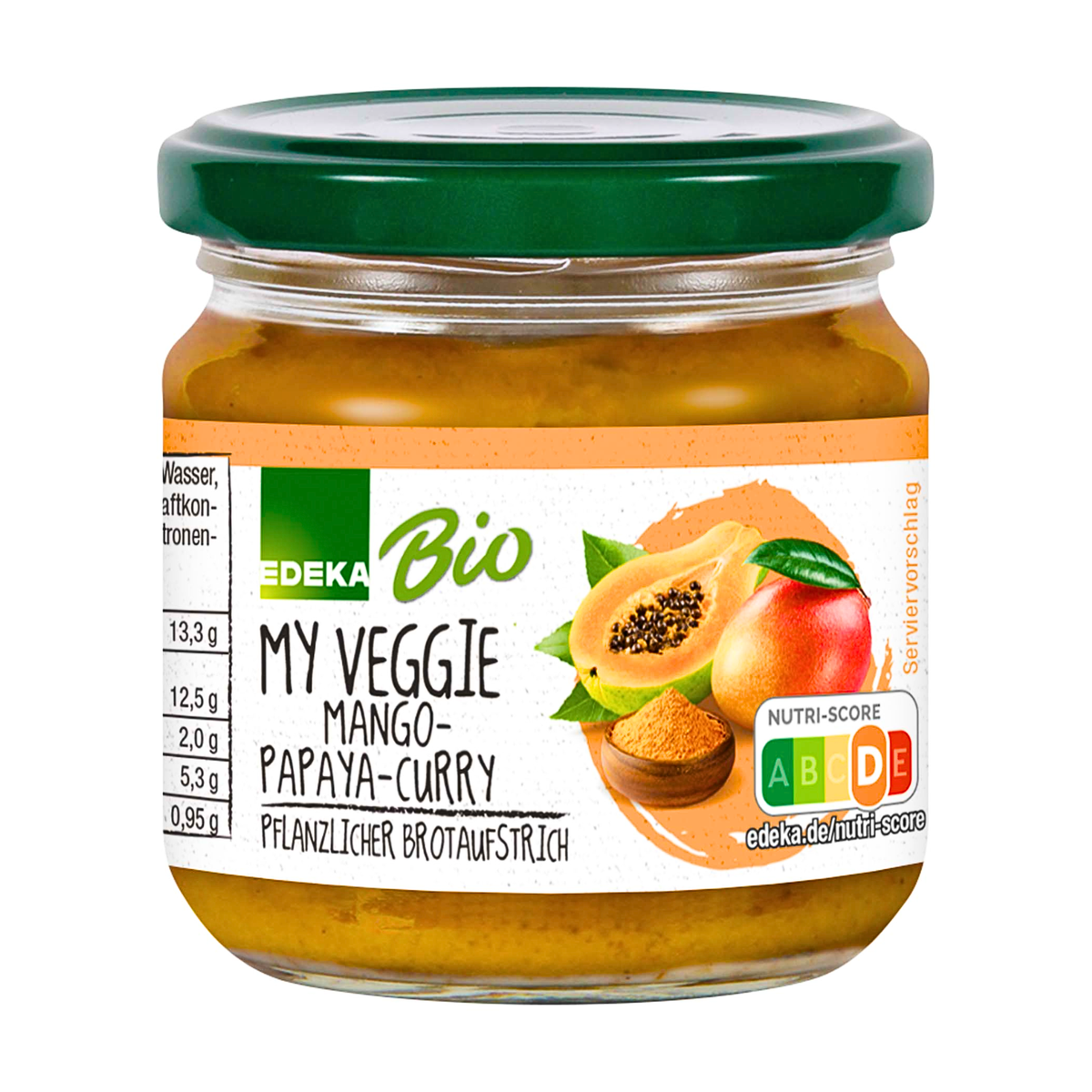 Bio EDEKA My Veggie Veganer Brotaufstrich Curry Mango Papaya 180g