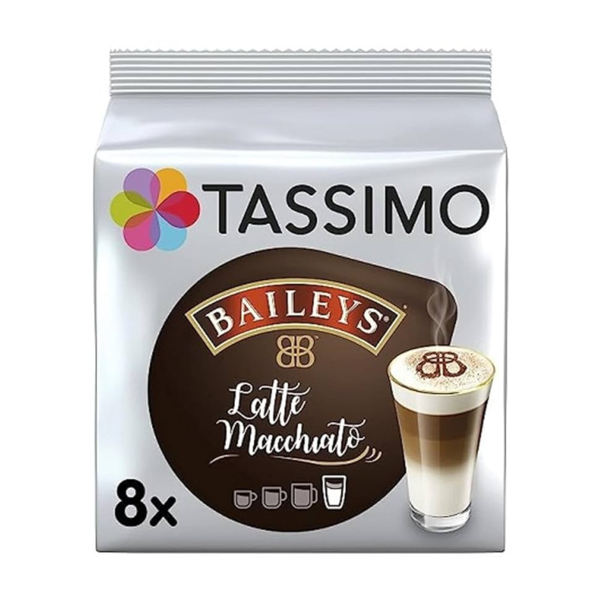 Tassimo Kaffee Kapseln Latte Macchiato Baileys 8+8ST 264g