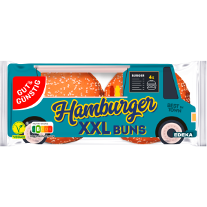 GUT&GÜNSTIG XXL Hamburger Buns mit Sesam 300g
