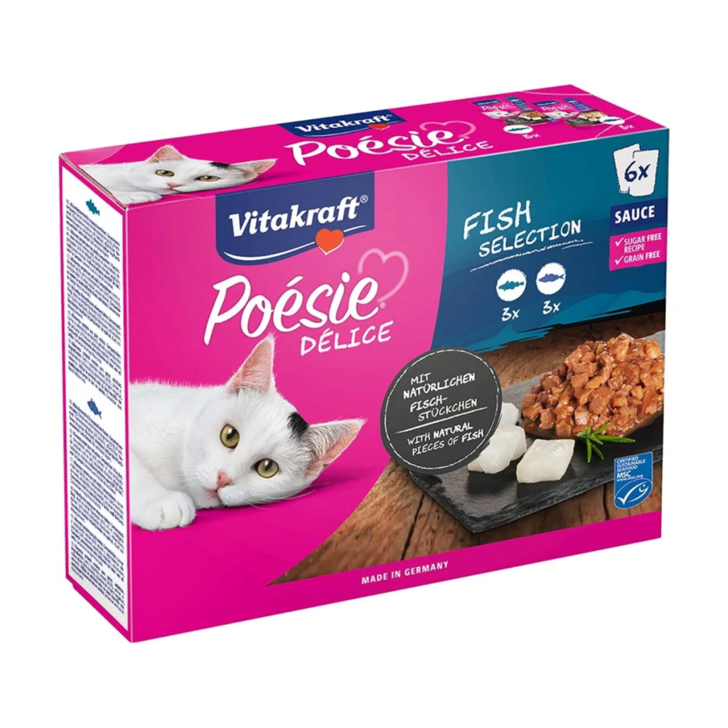 MSC Vitakraft Poesie Delice Fish Selection in Sauce 6x85g MSC Vitak.Poes.Delice Fish Sel.Sau.6x85g