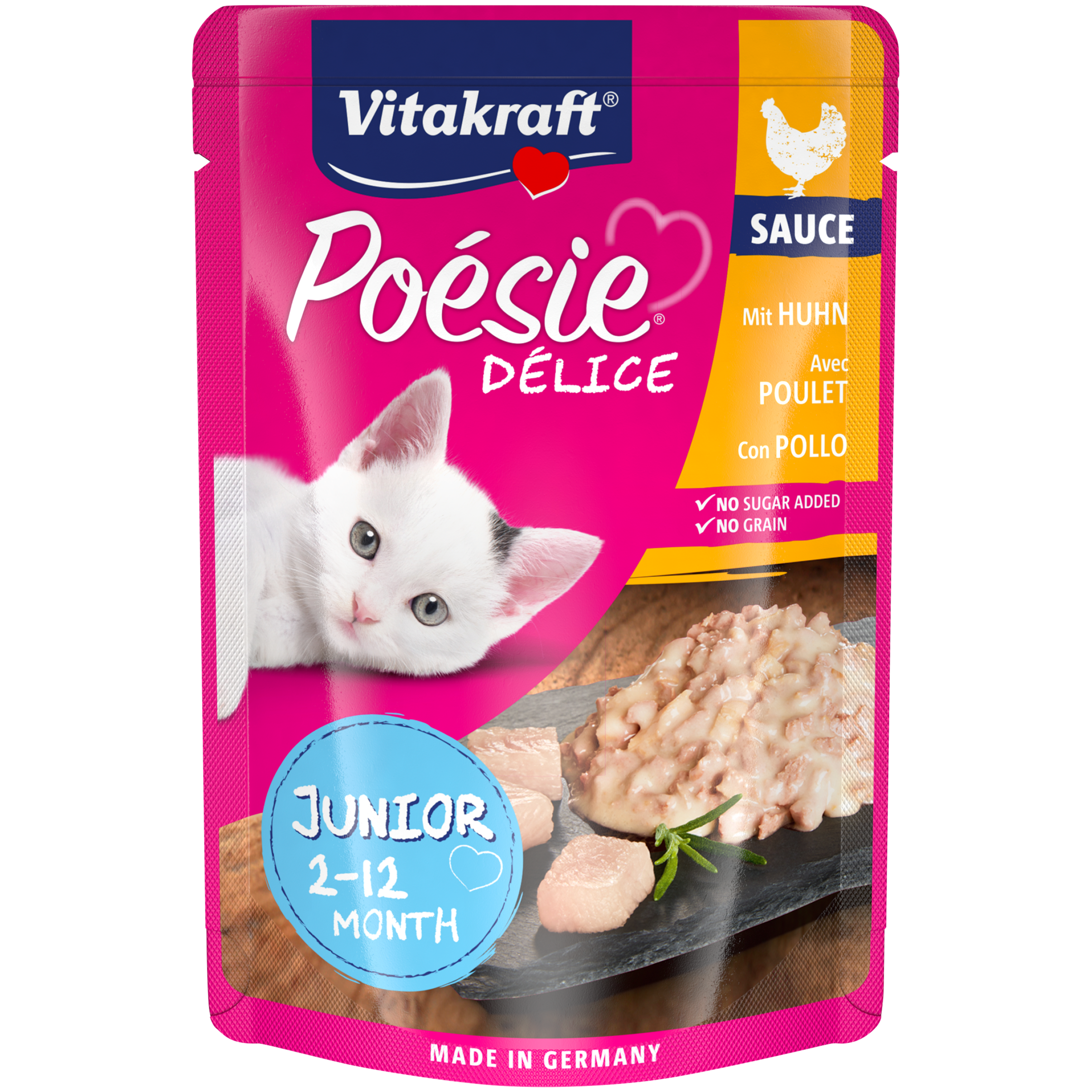 Vitakraft Poesie Delice Junior Huhn in Sauce 85g