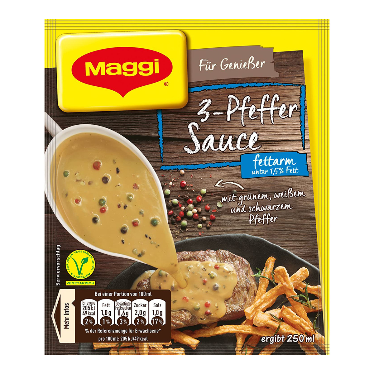 Maggi Für Genießer Sauce 3-Pfeffer fettarm für 250ml
