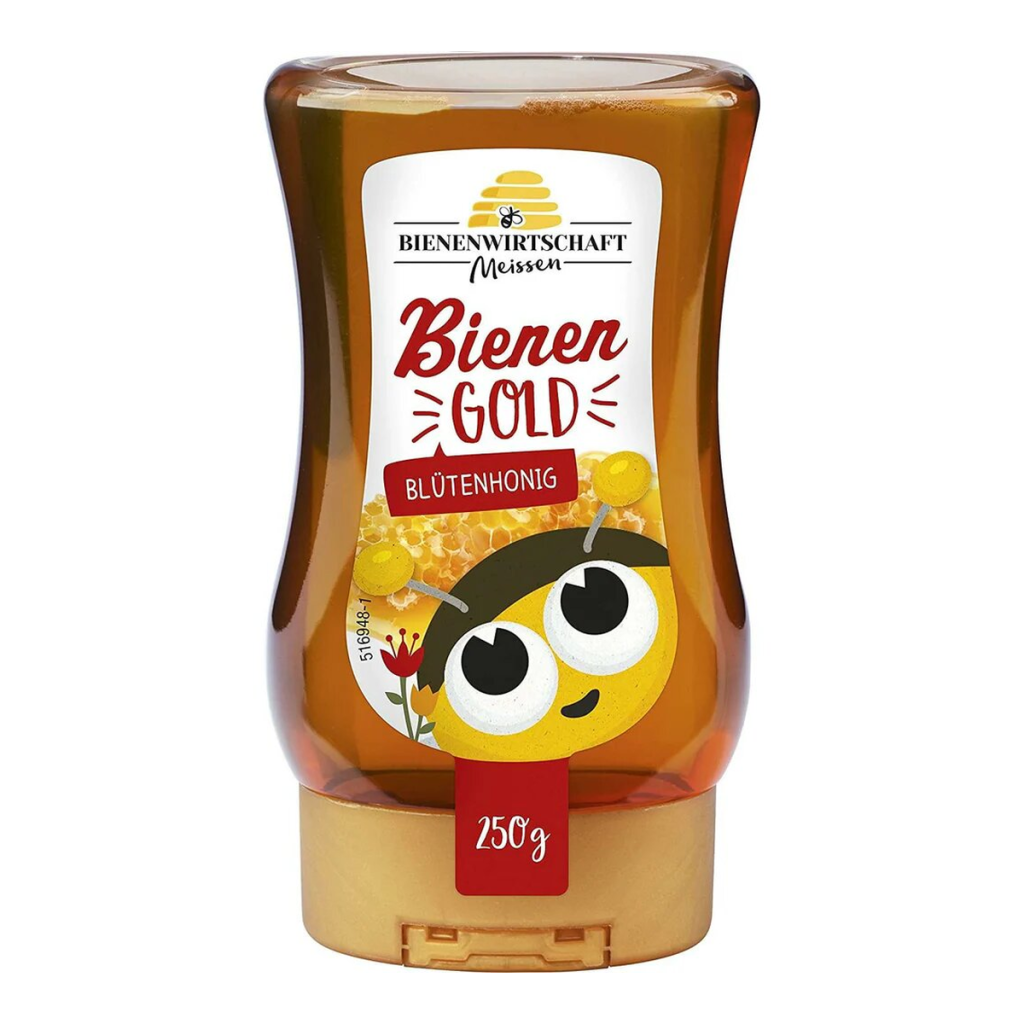 Bienenwirtschaft Honig Spender Bienengold Honig Blüte flüssig 250g