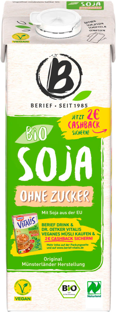 Bio Berief Soja Drink ohne Zucker 1l