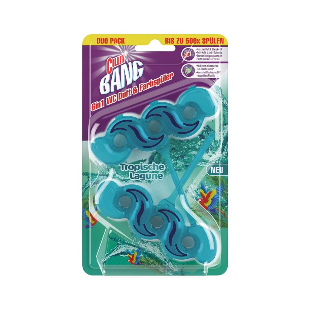 Cillit Bang 6in1 WC Duft&Farbspüler Tropische Lagune 2x35g