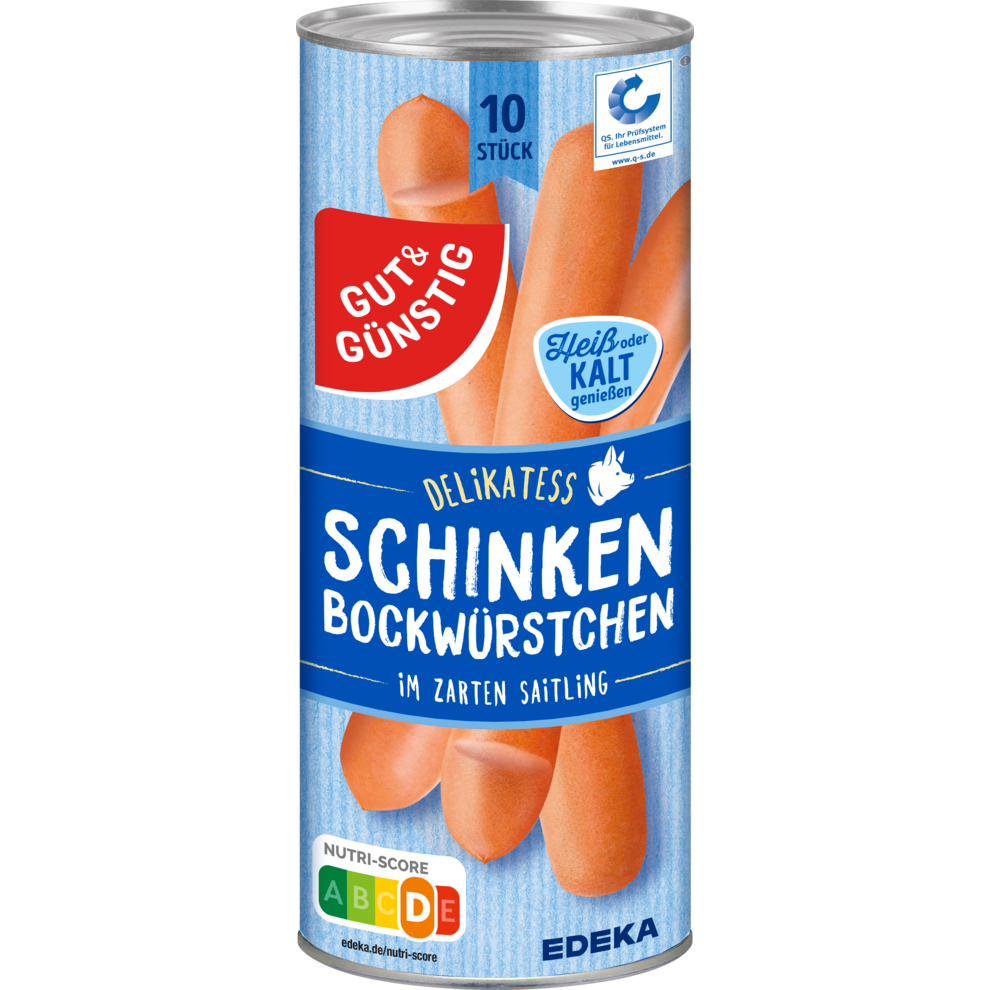 GUT&GÜNSTIG Schinkenbockwürstchen im zarten Saitling 1630g QS