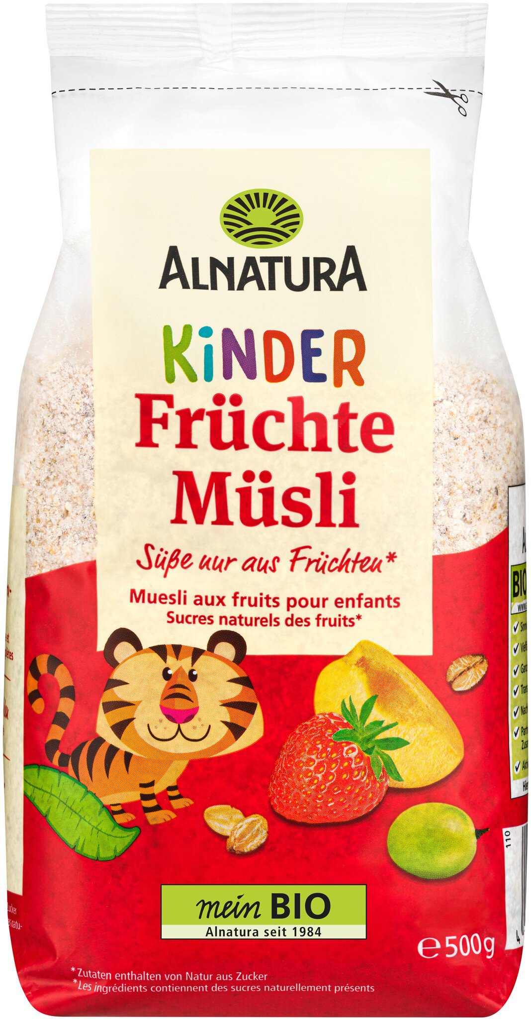 Bio Alnatura детский фрукты мюсли 500g