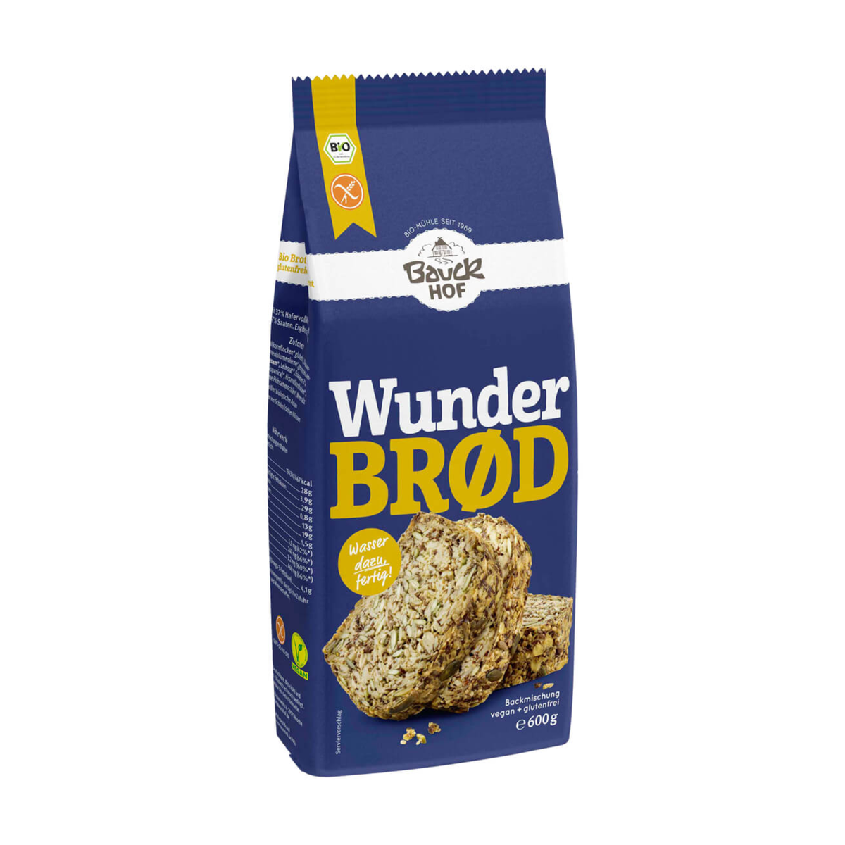 Bio Bauck Mühle Wunderbröd Glutenfrei 600g