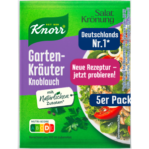 Knorr Salatkrönung trocken Gartenkräuter Knoblauch für 450ml 40g