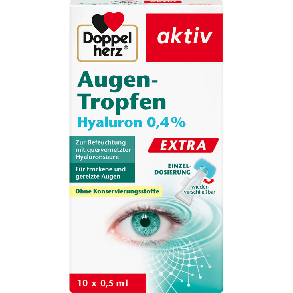 Doppelherz Augen-Tropfen Hyaluron 0,4% 10x0,5ml
