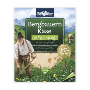 Bergader Bergbauern Käse Scheiben mild-nussig 46% Vollfettstufe 150g
