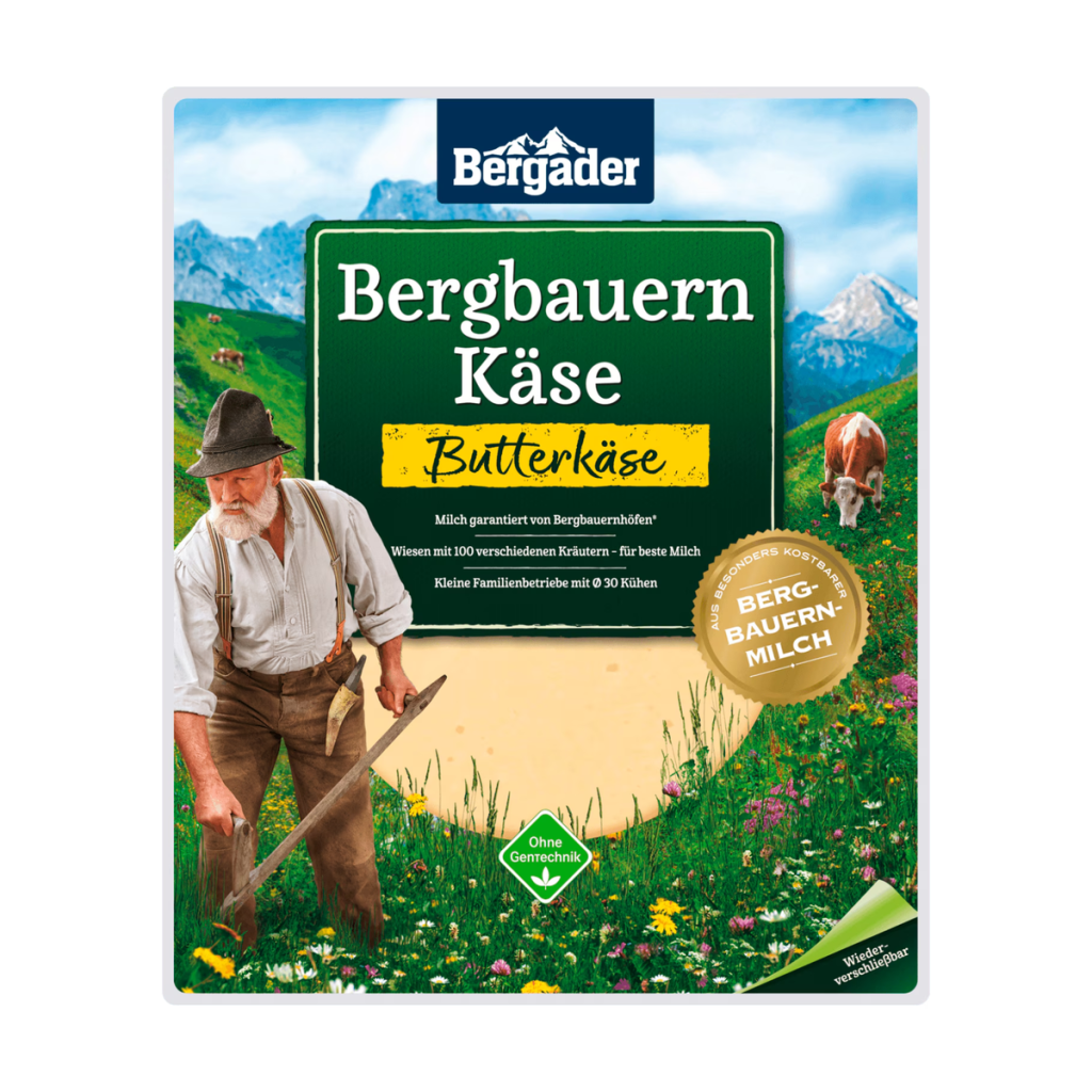 Bergader Bergbauern Butterkäse Scheiben 50% Rahmstufe 150g