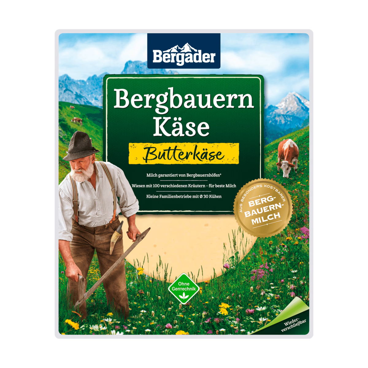 Bergader Bergbauern Butterkäse Scheiben 50% Rahmstufe 150g