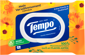 Tempo Verwöhnmoment Calendula&Kamille feuchtes Toilettenpapier 42BL