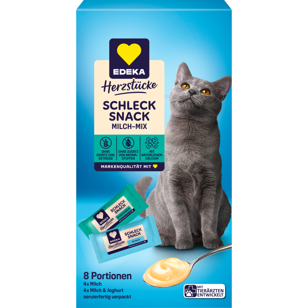 EDEKA Herzstücke Schleck-Snack Milch-Mix 8x10g