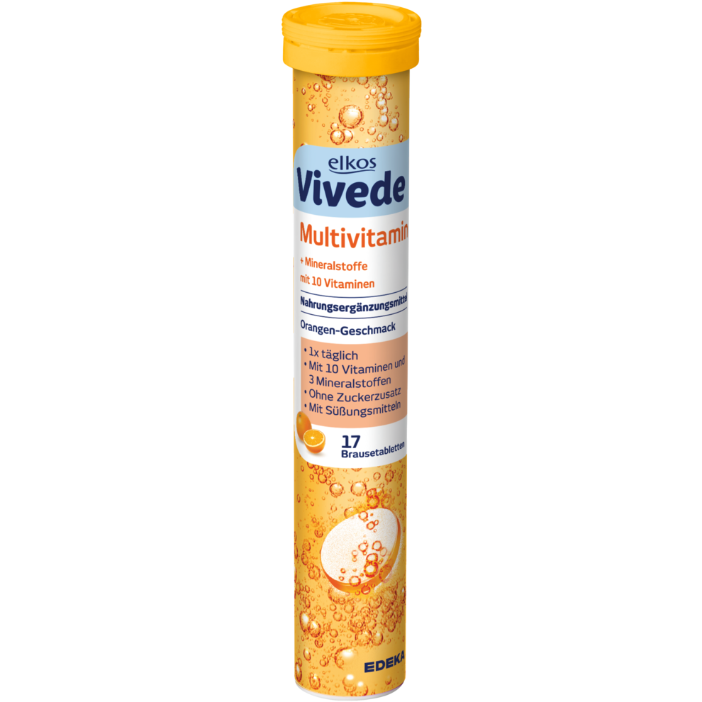 EDEKA elkos VIVEDE Multivitamin Brausetabletten 17ST 102g