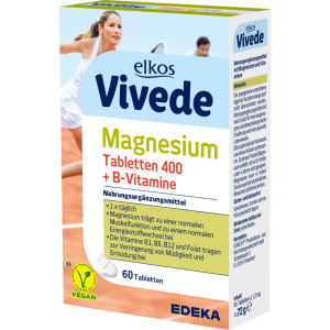 EDEKA elkos VIVEDE Magnesium Tabletten + B-Vitamine 60ST