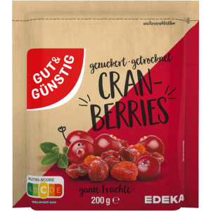 GUT&GÜNSTIG Cranberries 200g