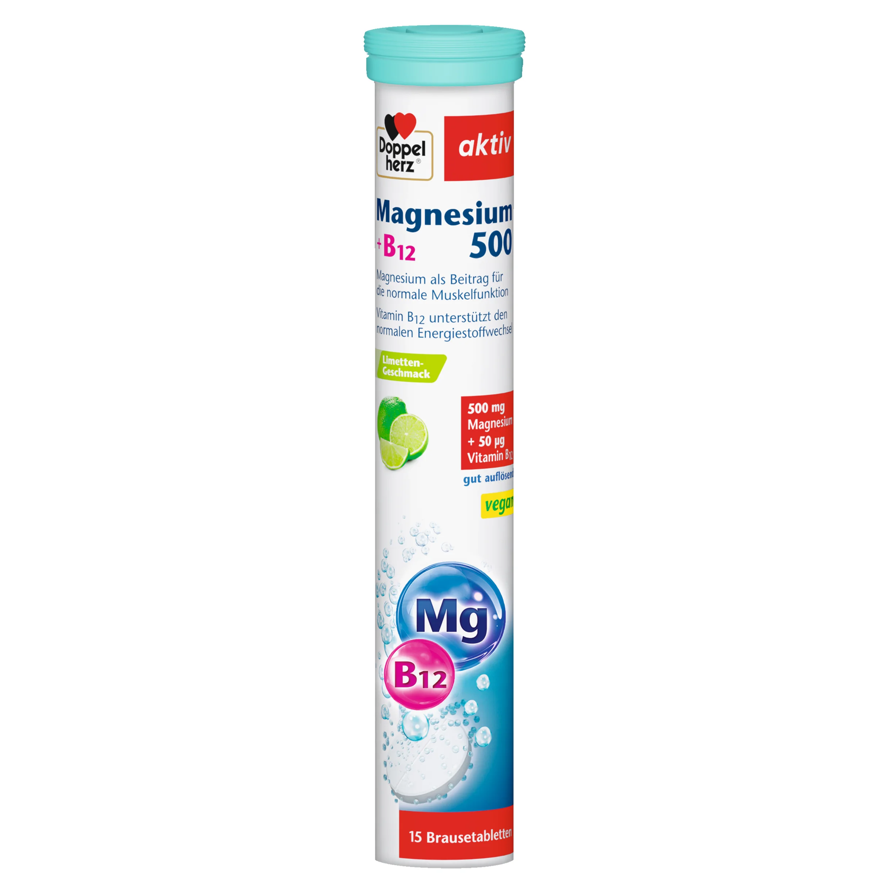 Doppelherz Magnesium 500+B12 15Brausetabletten 97,5g
