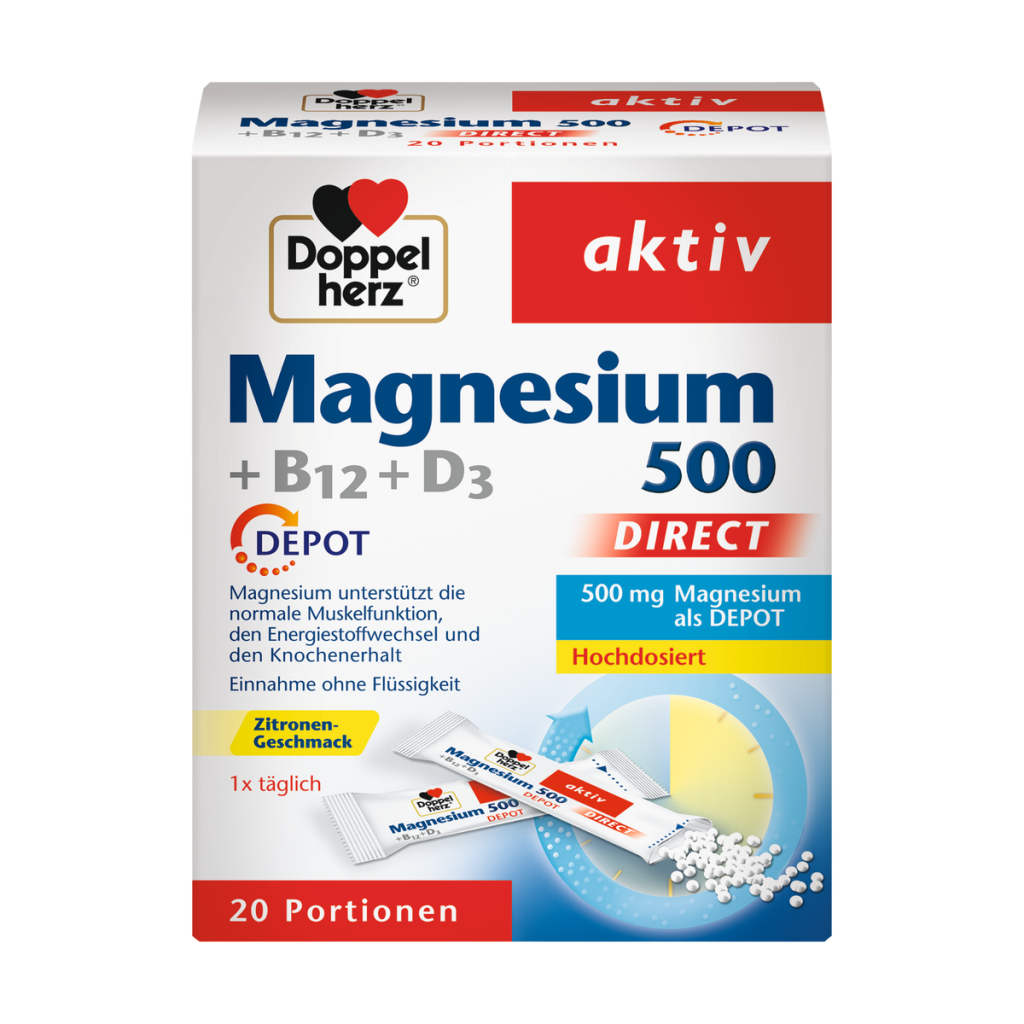DH Magnesium 500+B12+D3 20Portionen 32g