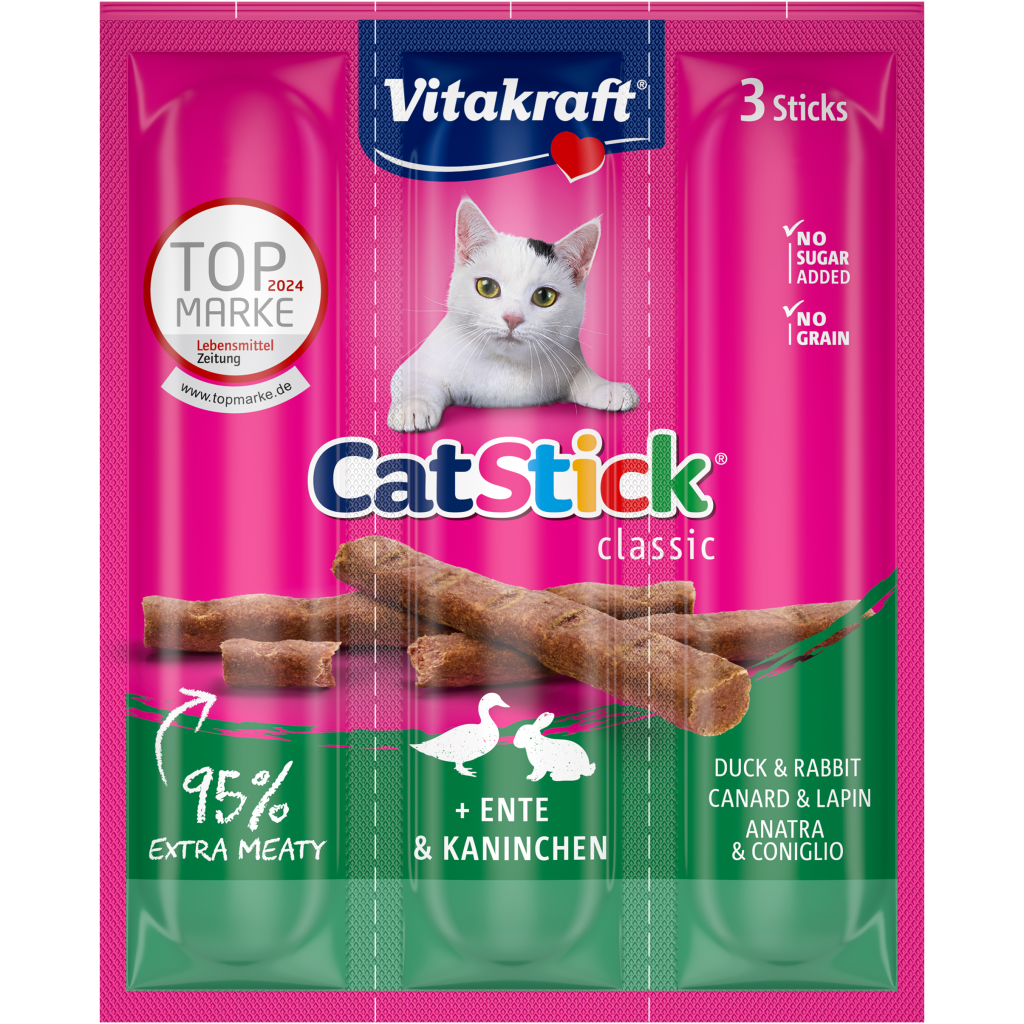 Vitakraft Cat-Stick Mini Ente/Kaninchen 3x6g