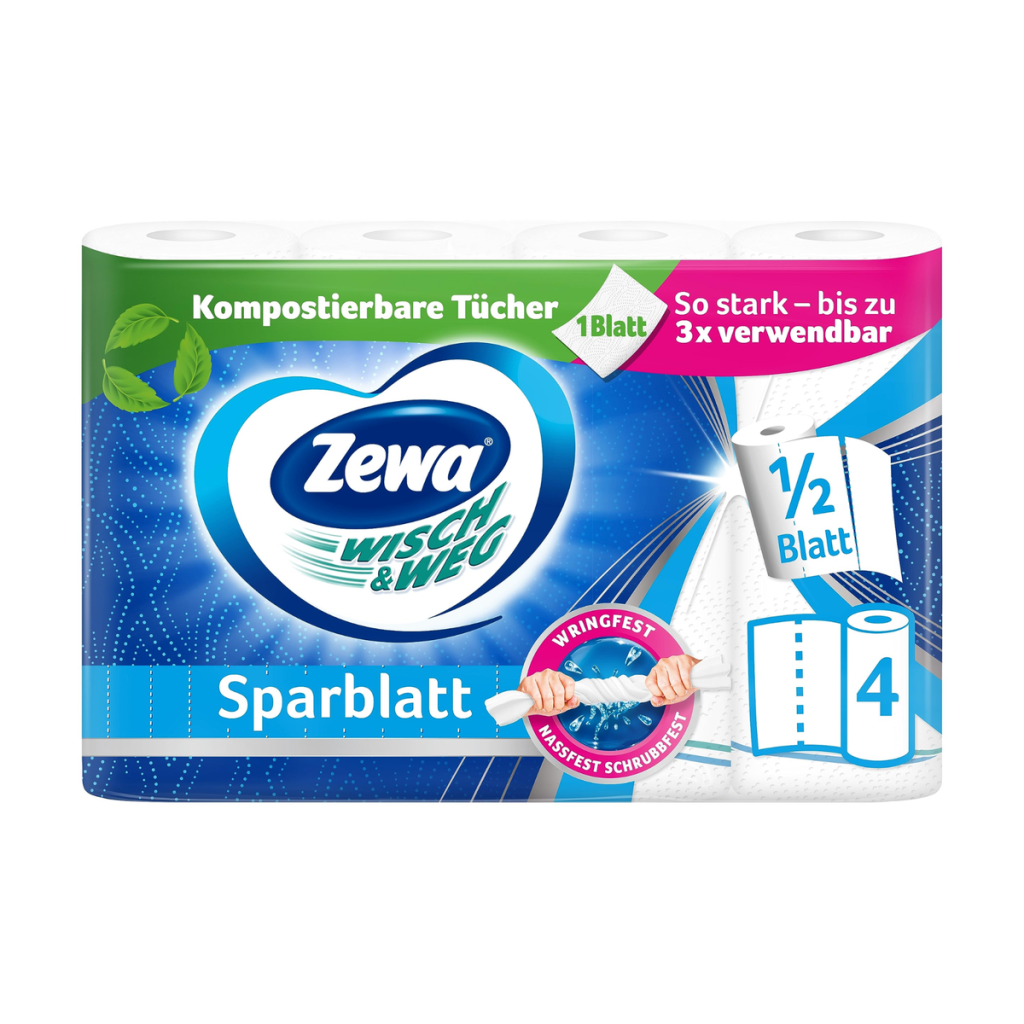 Zewa Wisch&Weg Sparblatt 4x74BL