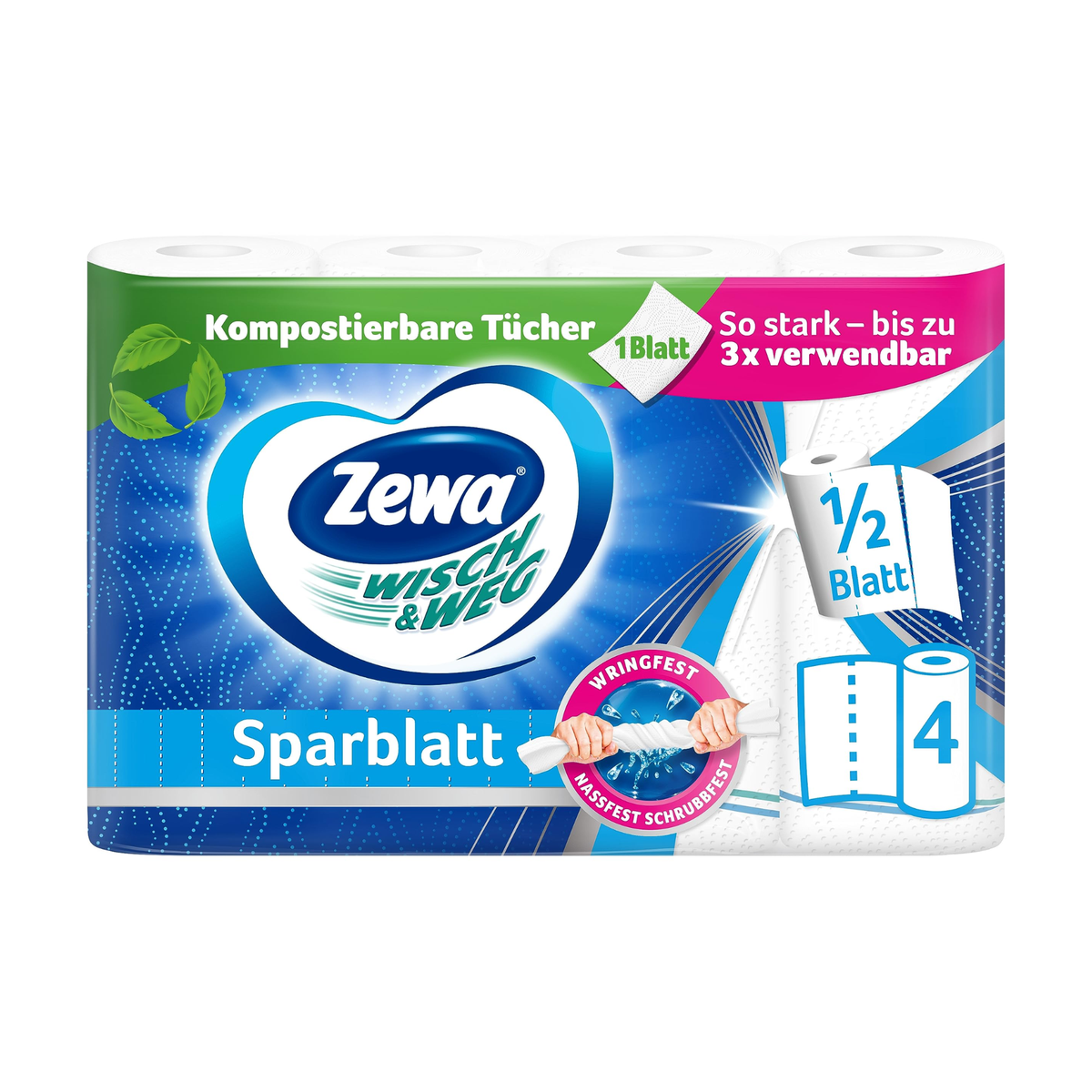 Zewa Wisch&Weg Sparblatt 4x74BL