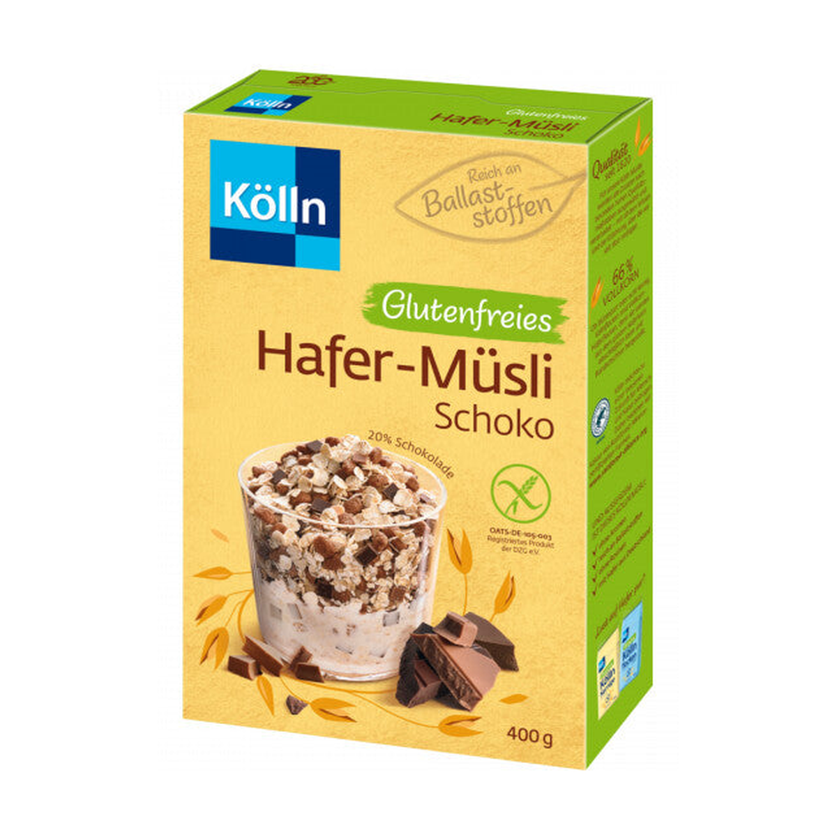 Kölln zartes Hafer-Müsli Schoko glutenfrei 400g