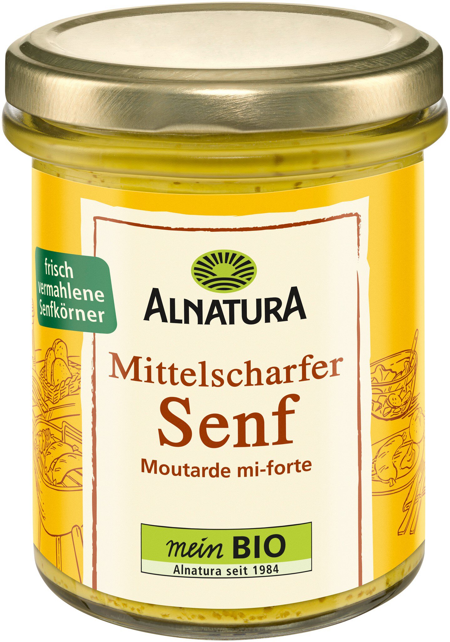 Bio Alnatura Delikatess-Senf mittelscharf 185ml