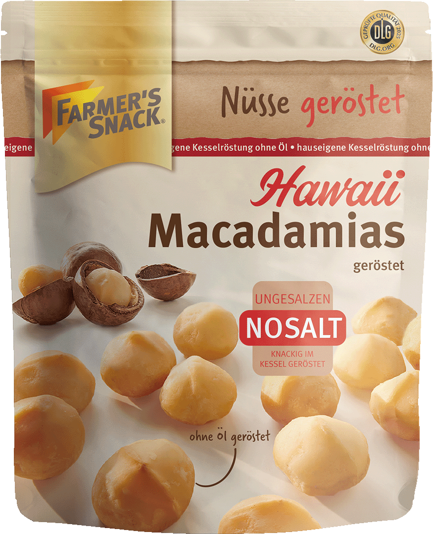 Farmers Snack Hawaii Macadamia geröstet ohne Salz 100g