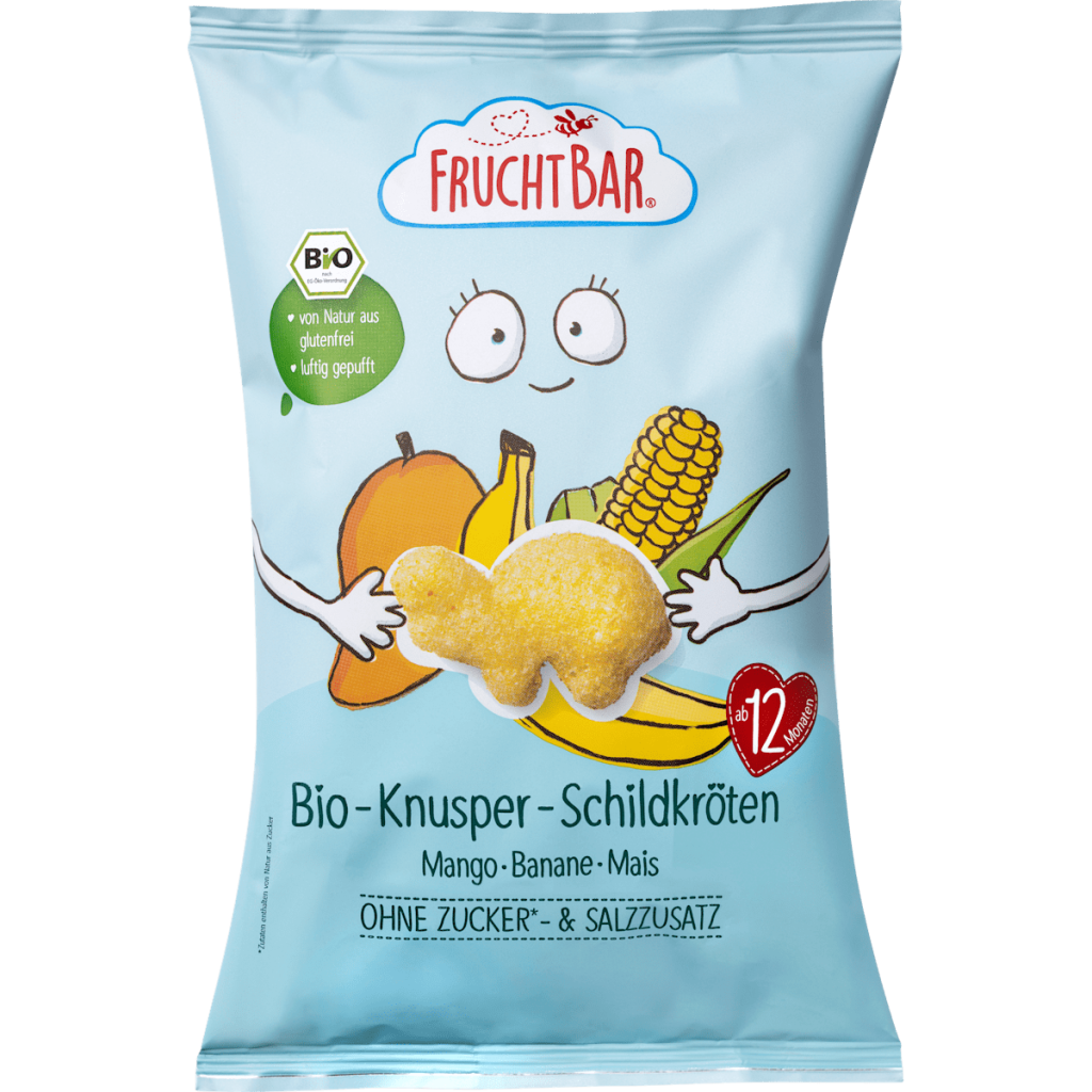 Bio Fruchtbar Knusper-Schildkröten Mango-Banane-Mais 30g