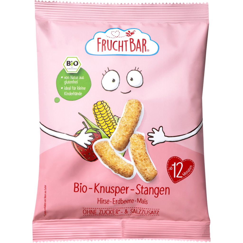 Bio Fruchtbar Knusper-Stangen Hirse-Erdbeere-Mais 30g
