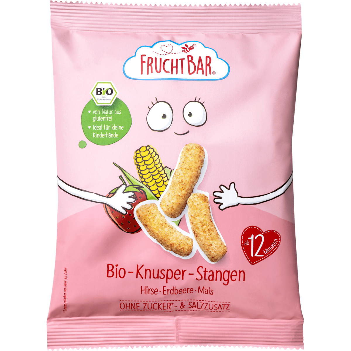 Bio Fruchtbar Knusper-Stangen Hirse-Erdbeere-Mais 30g