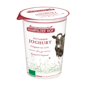 Bio Hamfelder Hof Joghurt Natur 1,8% 500g
