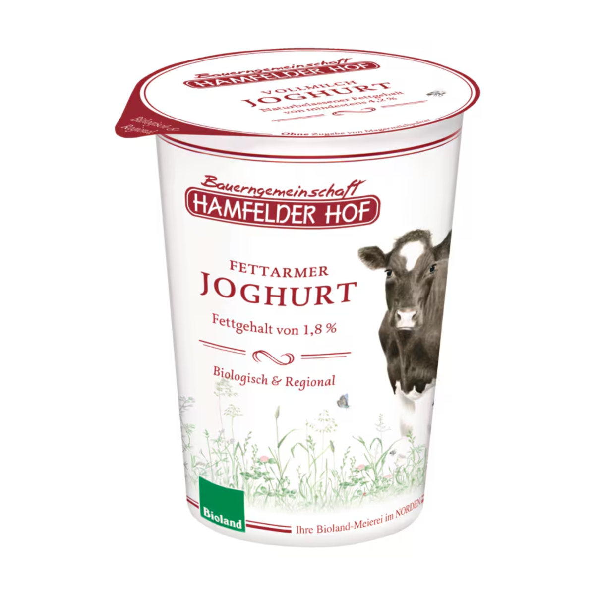 Bio Hamfelder Hof Joghurt Natur 1,8% 500g