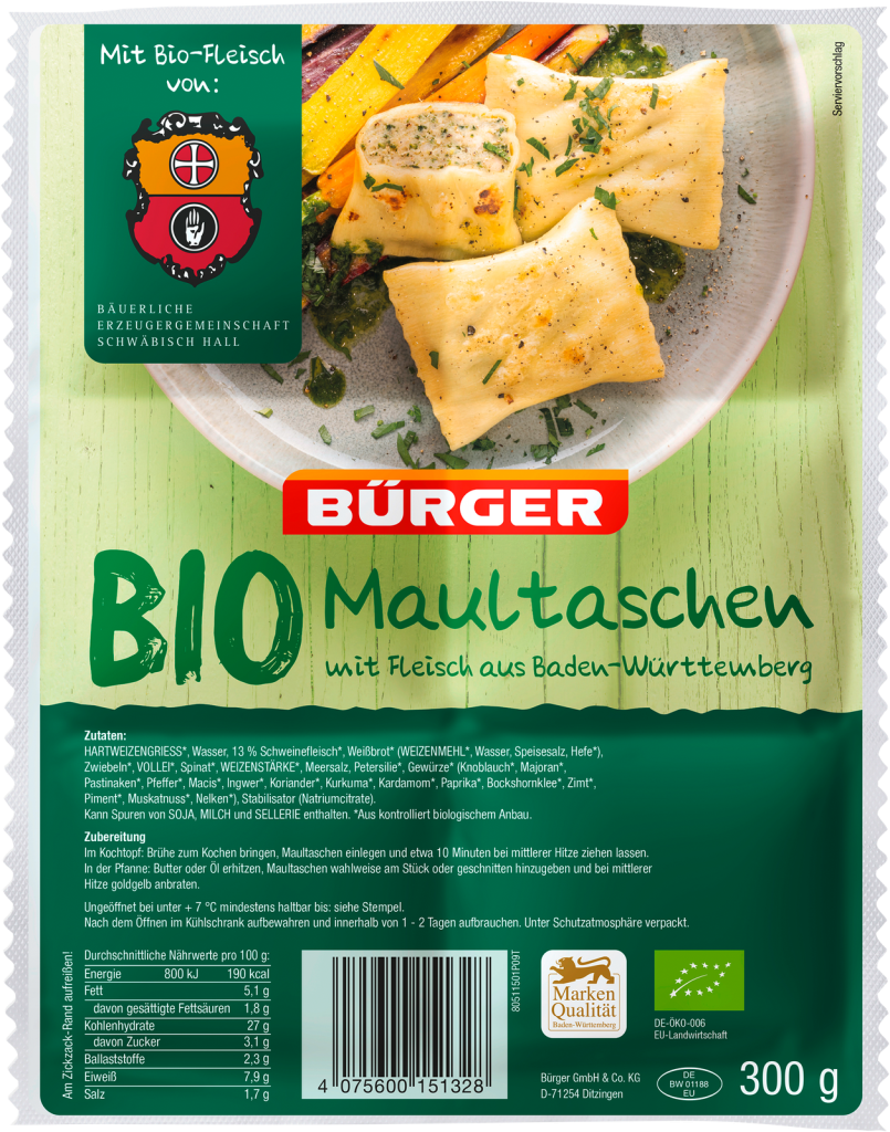 Bio Bürger Maultaschen 300g