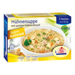 LeRo Food Hühnersuppe mit Zartem Hühnerfleisch 450g