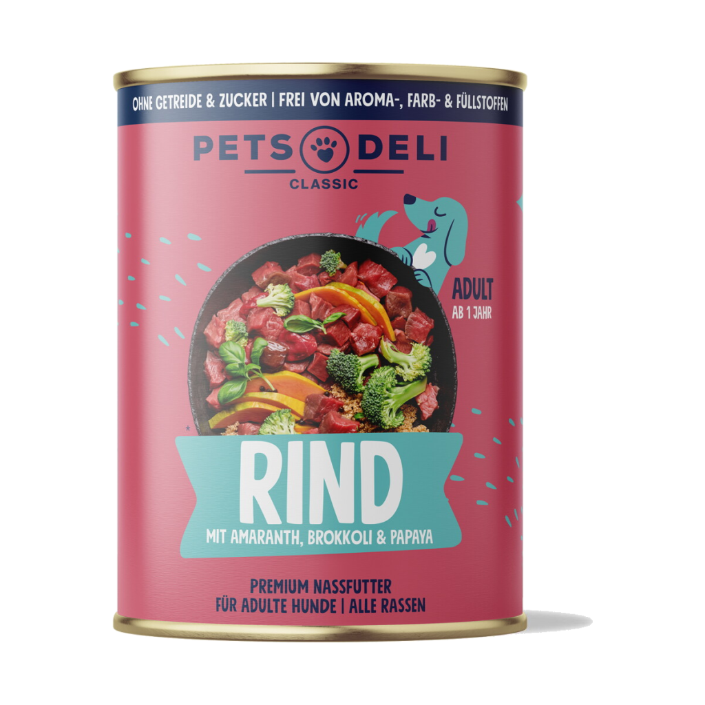 Pets Deli Nassfutter Rind/Brokkoli 400g