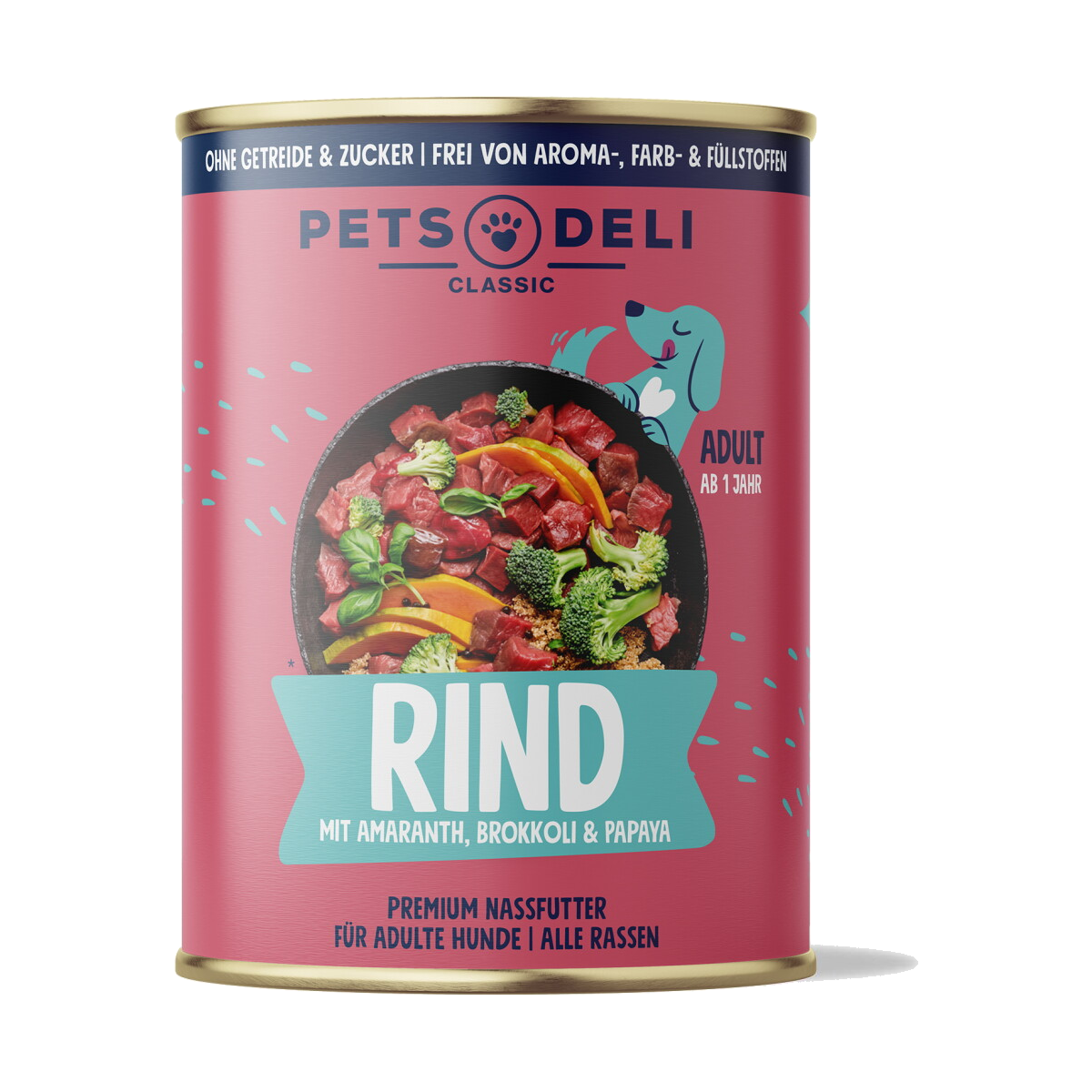 Pets Deli Nassfutter Rind/Brokkoli 400g