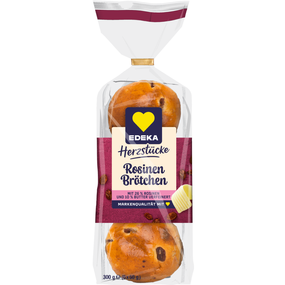 EDEKA Herzstücke Rosinenbrötchen 300g