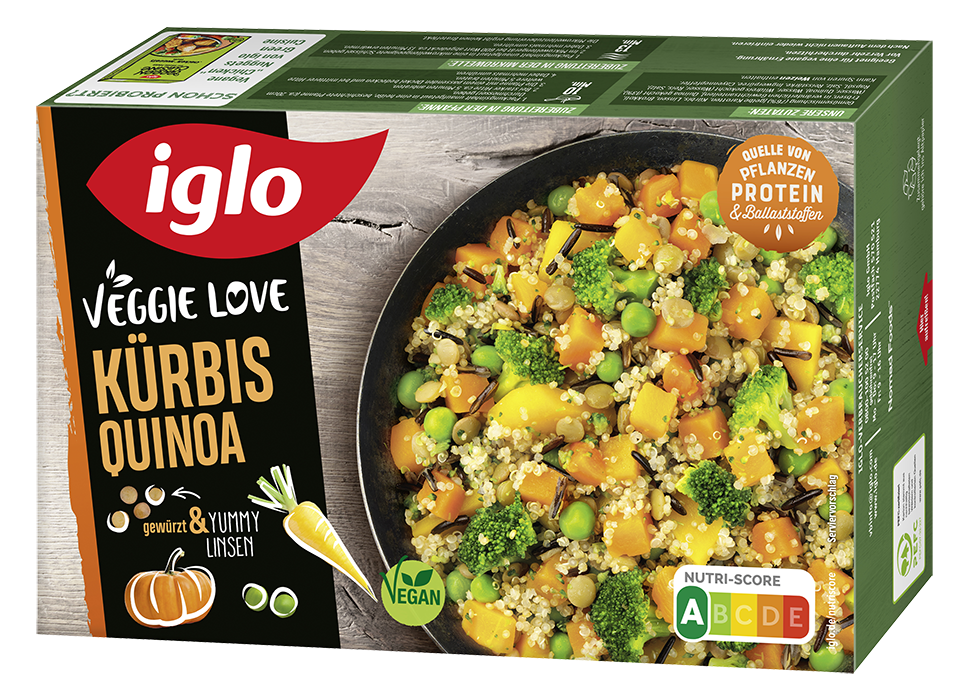 Iglo Veggie Love mit Kürbis Quinoa 400g