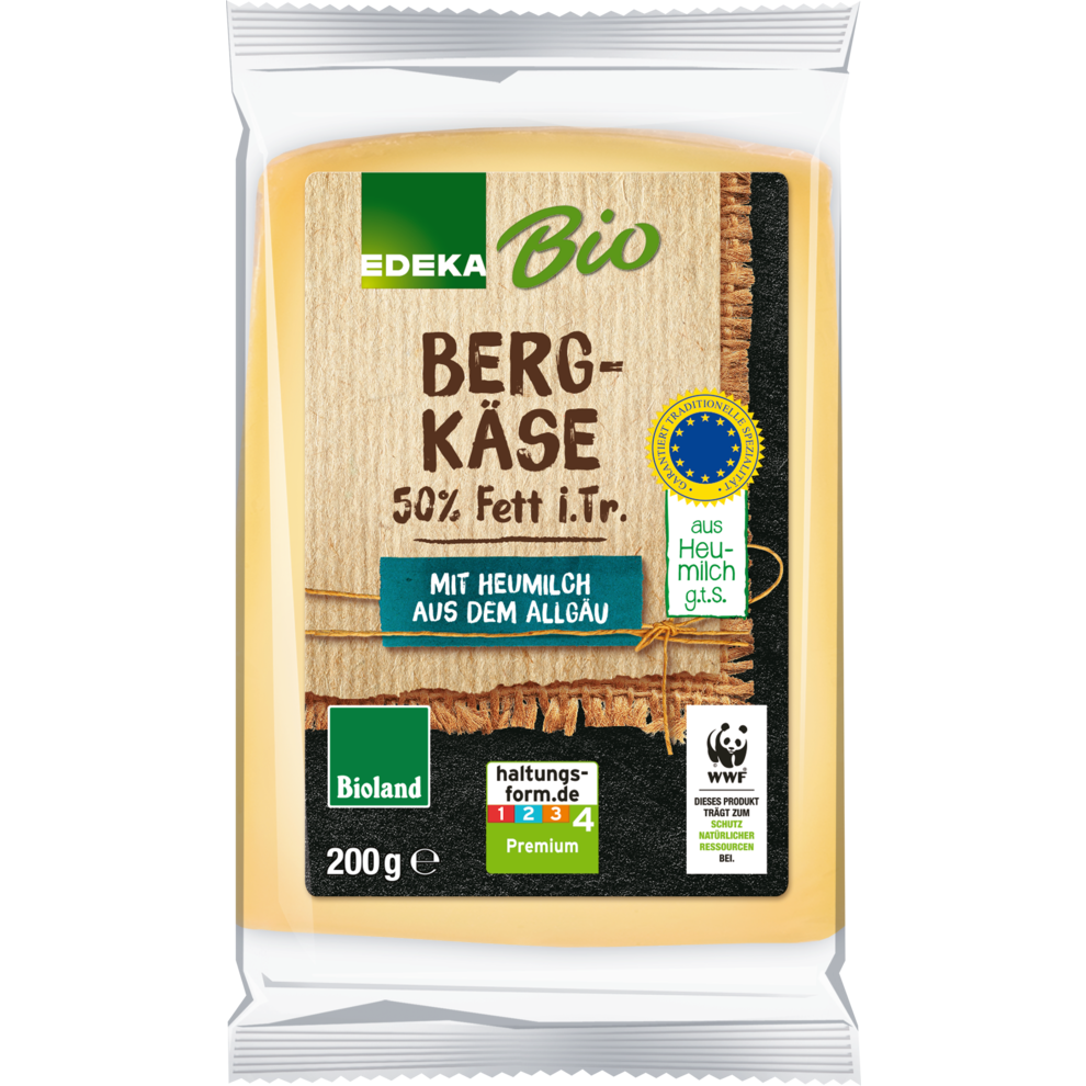 Bio EDEKA Bergkäse mit Heumilch 50% 200g